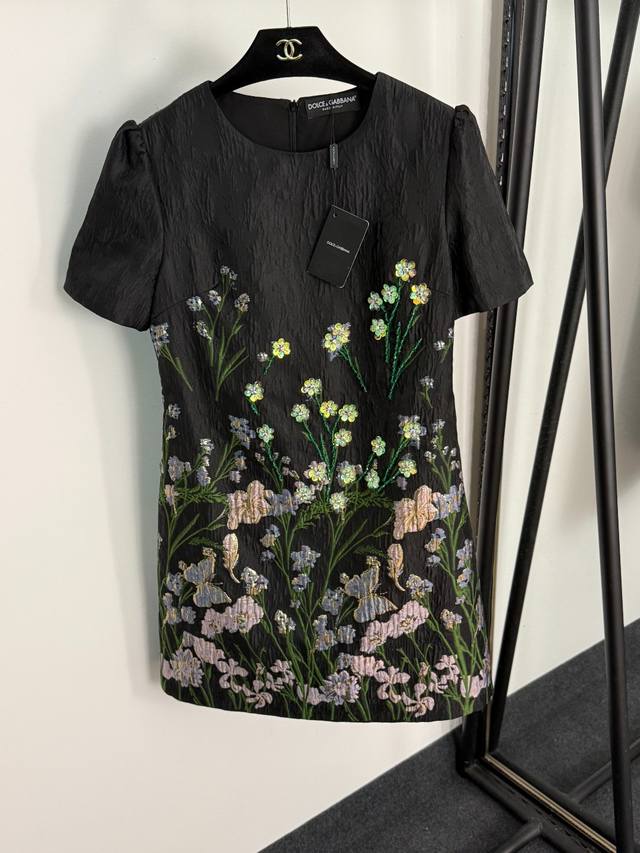 Style No. 20255137 Dg* New style heavy-beaded sequined flower silk jacquard wai