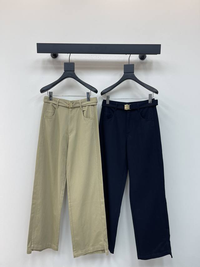 Miumi*25 New Early Fall Belt for Casual Wide-Leg Pants Custom Made Yb Twill Cott
