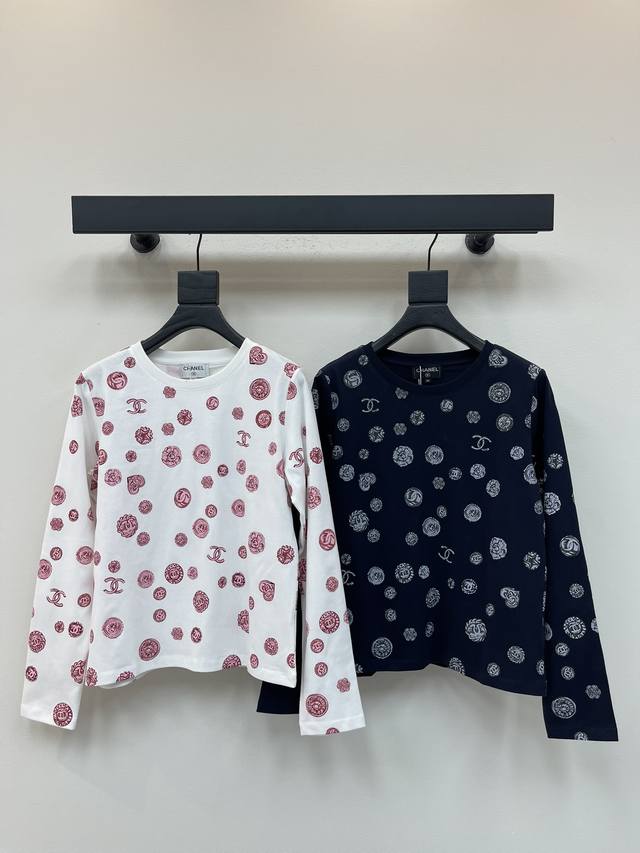 Chane*25 Early Fall new arrival, a round-neck long-sleeved top with lettering an