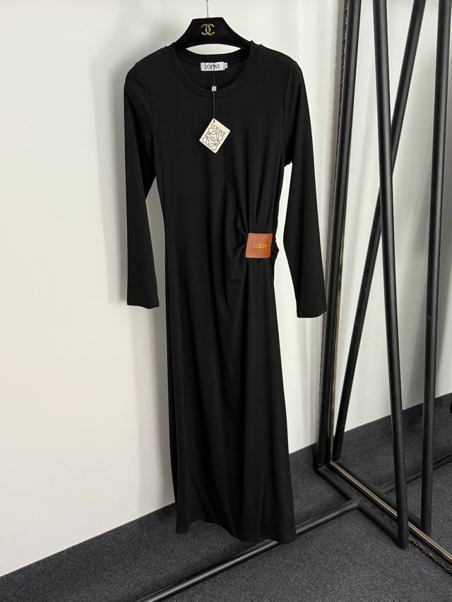 Style No. 20255116 Loew's newest logo leather patch pleated waist long-sleeved