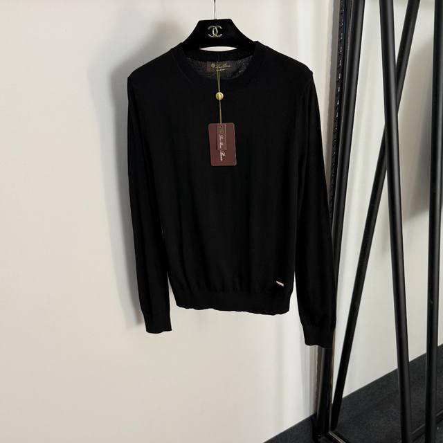 Style No. 20255102 Loro Piana*Lp new metal logo decorated pullover long-sleeved
