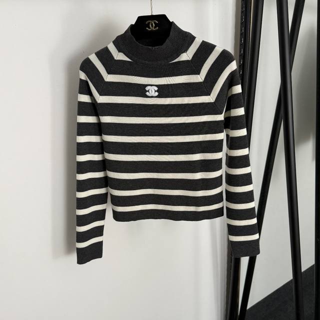 Style No. 20255095 Chanel* new logo embroidered color-block striped half-high c
