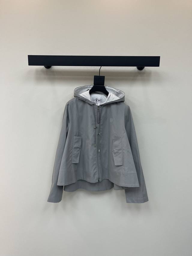Loew*25 Early Fall new style lapel hooded drawstring coat, custom-made Yb twill