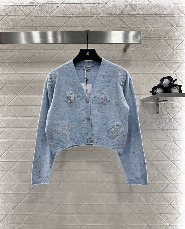 Chane* New arrival for 2025: Double C Knit Cardigan. Custom-made with Yb 100% co