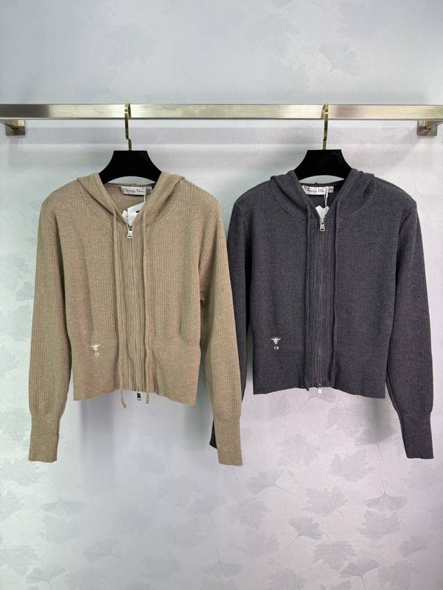 Dio* 2025 Early Fall new knitted hooded cardigan! Custom wool material, versatil