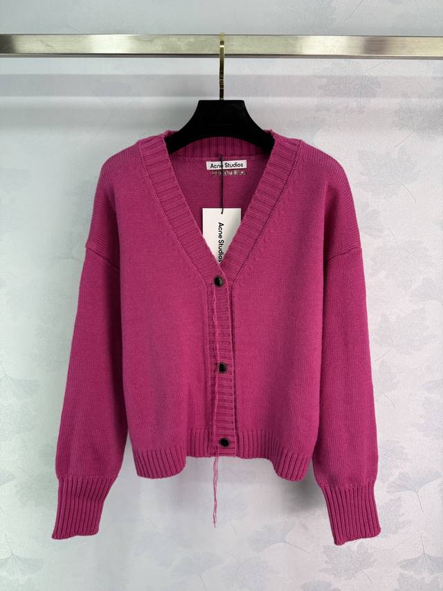 Ac*25 New early fall knitted cardigan with a V-neck design and vertical striped