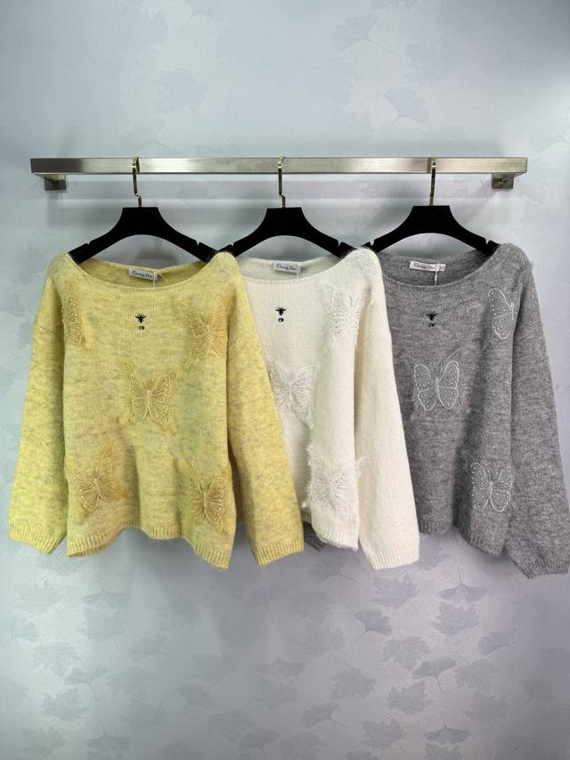 Dio* 2025 Early Fall new 3D butterfly pullover long-sleeved sweater! Custom-made