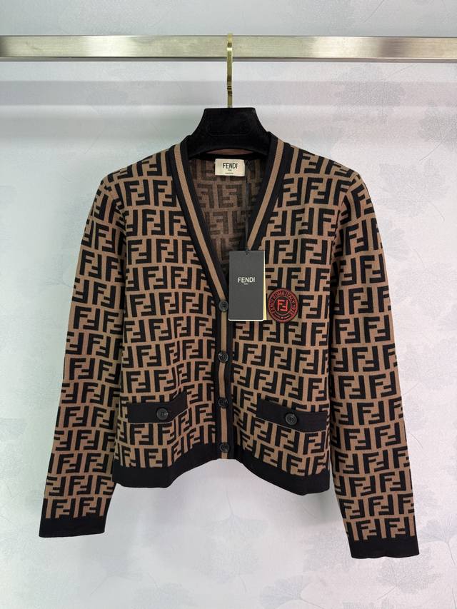 Fend*25 New Autumn/Winter Cardigan Classic Ff jacquard simple and fashionable, t