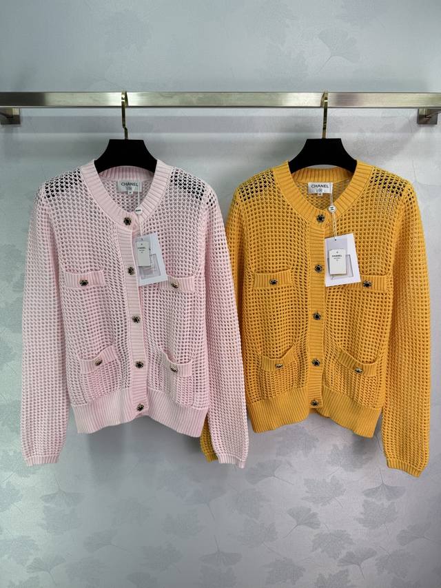 Ch* 2025 Early Fall new hollow round-neck knitted cardigan! Custom-made with imp