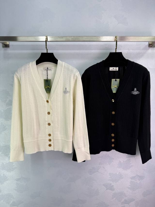 Westpac's new early fall 25th season knitted cardigan with a V-neck design and