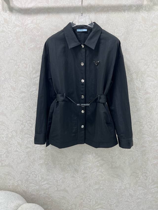 Prad*25's new lapel belted shirt jacket is here, unlocking diverse styles. Is yo