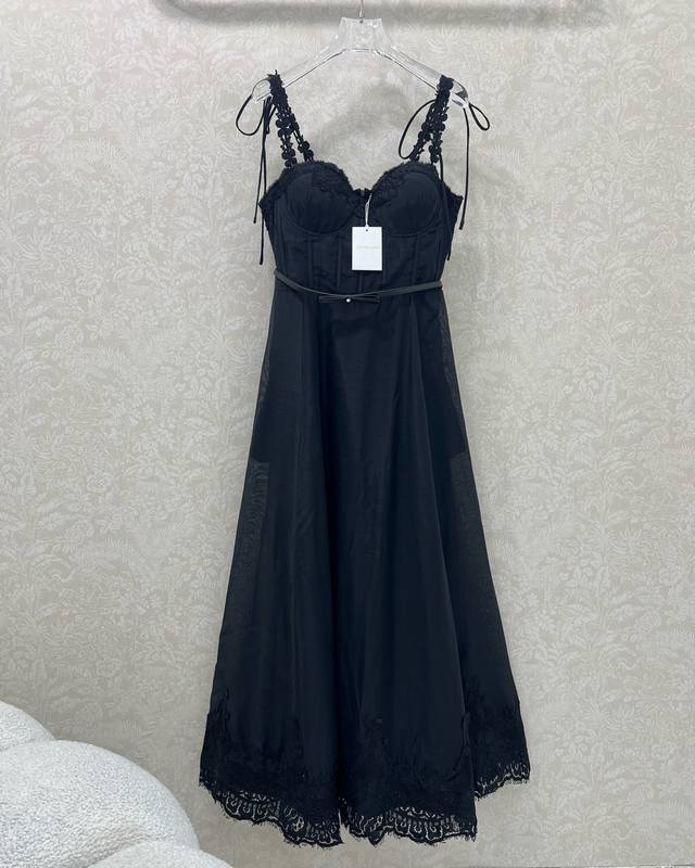 Zimmerm*25's new solid-color dress with water-soluble floral straps features 3D