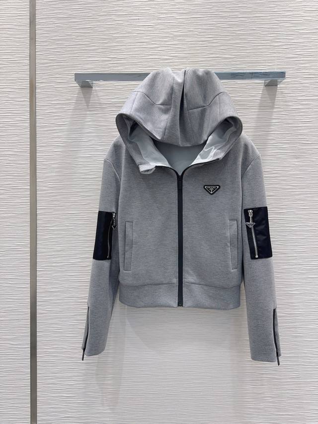 Prad* 2025Fw new space cotton fashionable jacket, comfortable and versatile, sto
