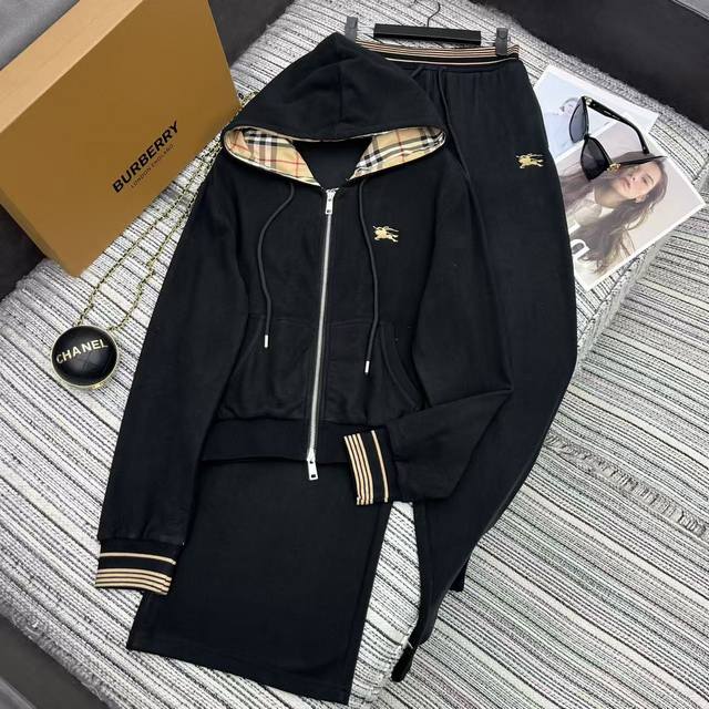 Highly recommend Bur*'s new hooded zippered cardigan paired with an elastic wai
