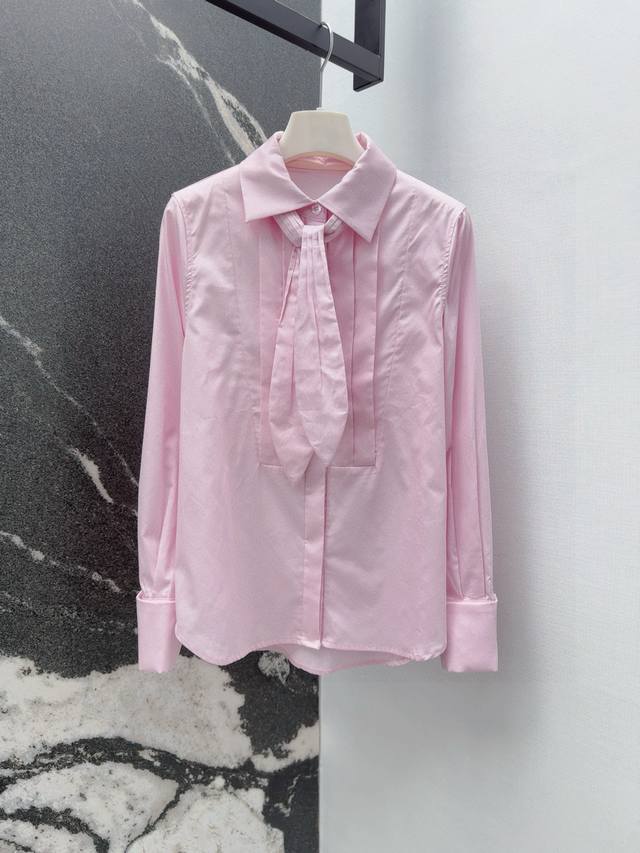 Loe 25Ss Spring/Summer new arrival, a pleated floral-knot shirt with a cute, gir