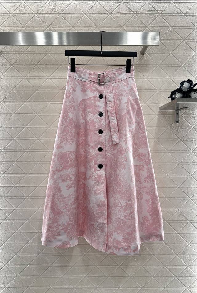 Dio* New arrival for 2025: jacquard belted umbrella skirt. Custom-made from impo