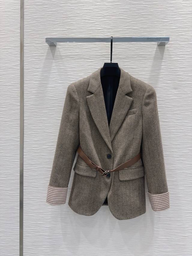 Brunello Cucine*Lli2025Fw new style contains 50% wool. Simple and elegant suit j