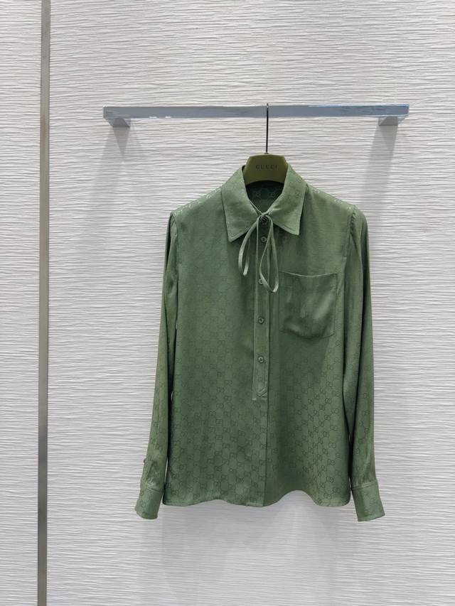 Gucc* 2025Fw new shirt fabric is silky smooth! Classic and stylish, perfect for