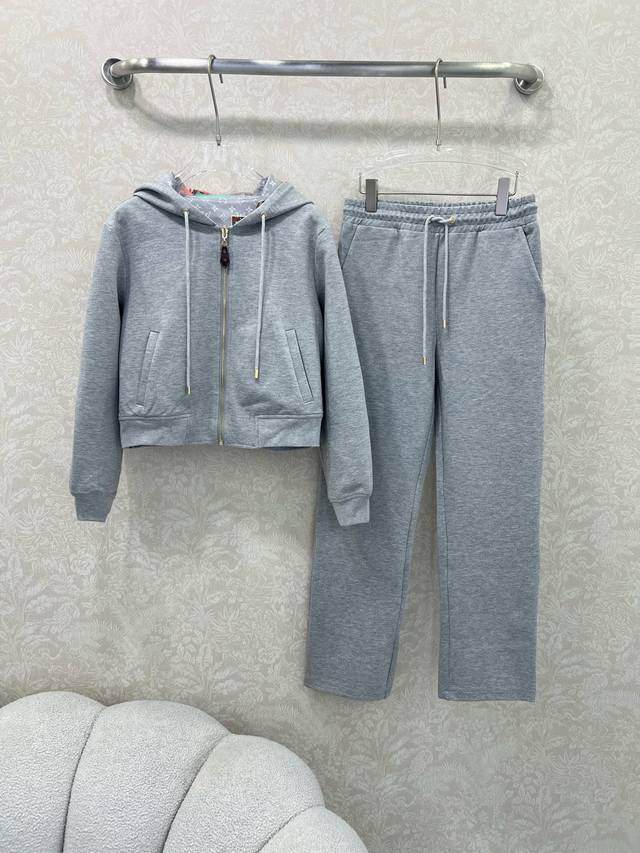 Louis Vuitt*N25 new style set, double-sided hooded zippered jacket and slim stra