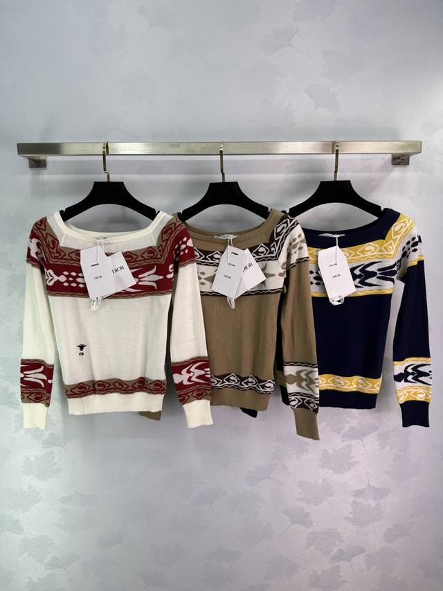 Dio*25 Early Fall New Fair Isle ethnic-style sweater with exquisite patterns on