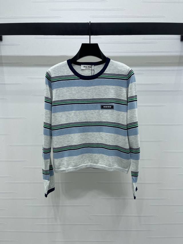 New, original, high-quality, Miumi* 2025 Early Fall collection! Crew-neck knitt
