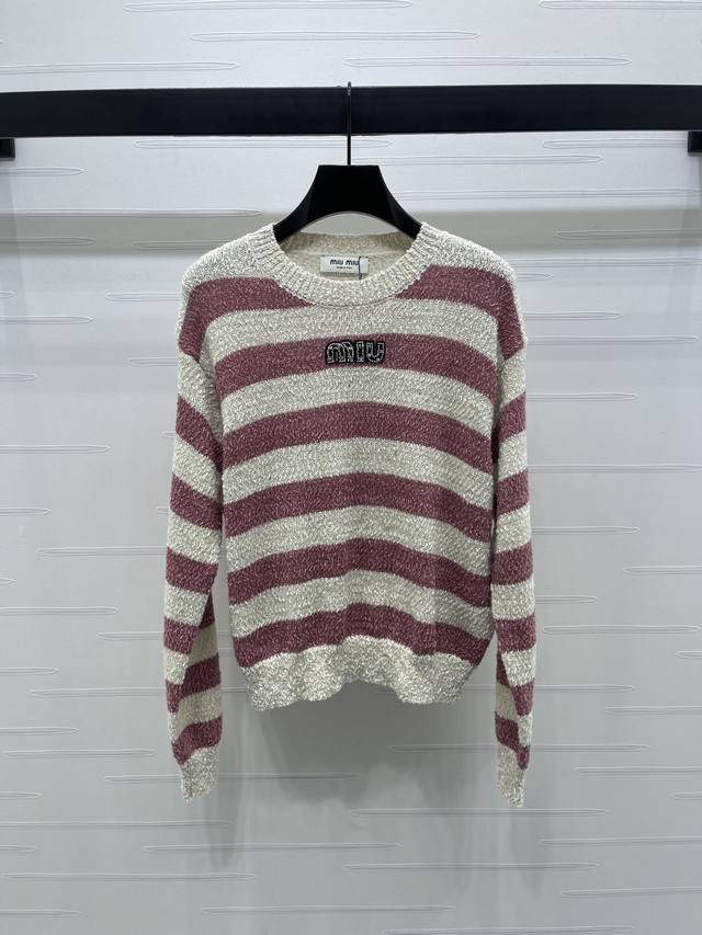 New, original, high-quality, Miumi* 2025 Early Fall collection! Contrast stripe