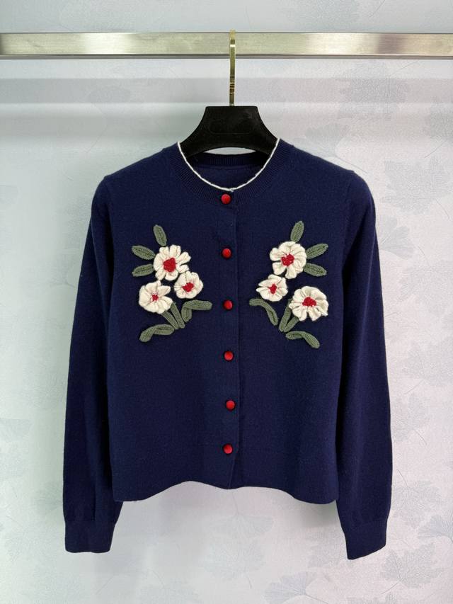 Er*25 New Early Fall Floral Embroidered Cardigan. Exquisite white flowers on the