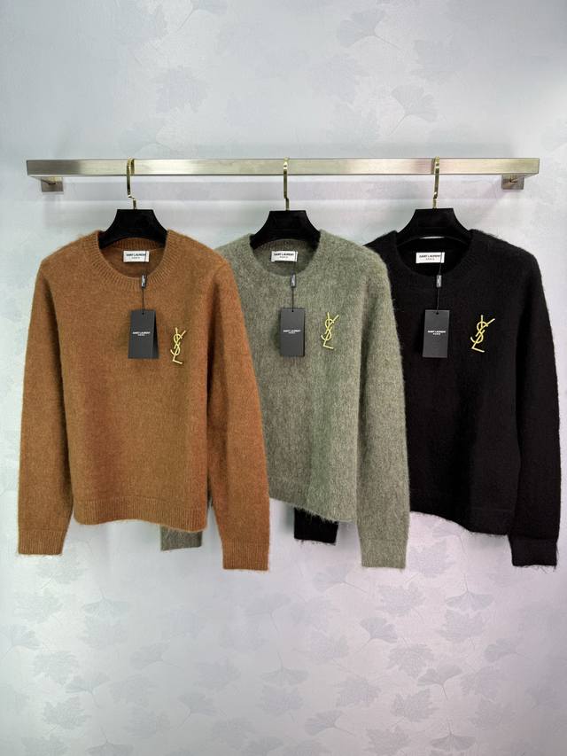 Ys*25 New Fall/Winter Sweater with Gold Logo Embroidery on the Chest. Simple and