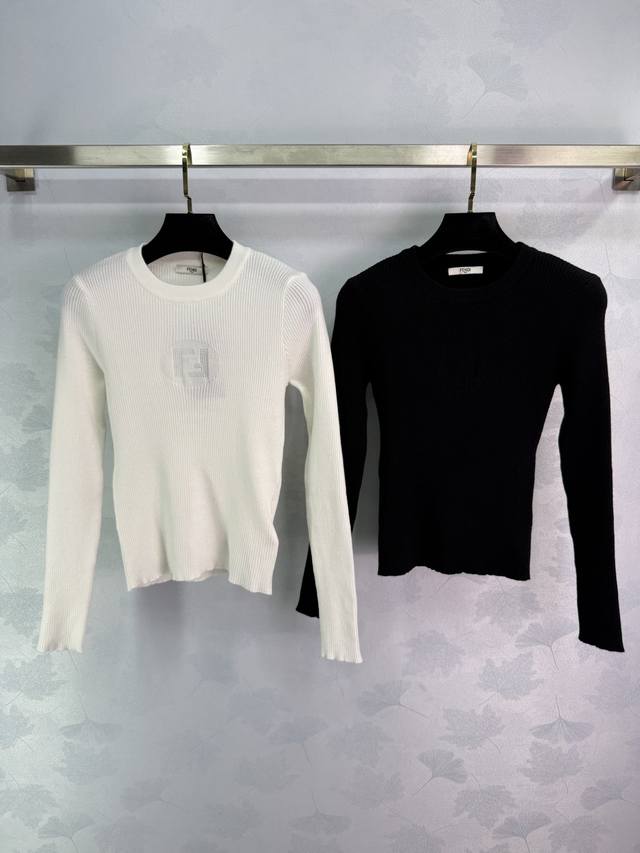 Fend*2025 new knitted long-sleeved classic style, fashionable and retro, super h