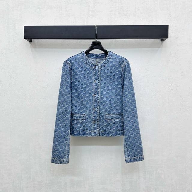 Gucc*2025 New Arrival Jacquard Denim Jacket Custom Made YB Imported Twill Cotton