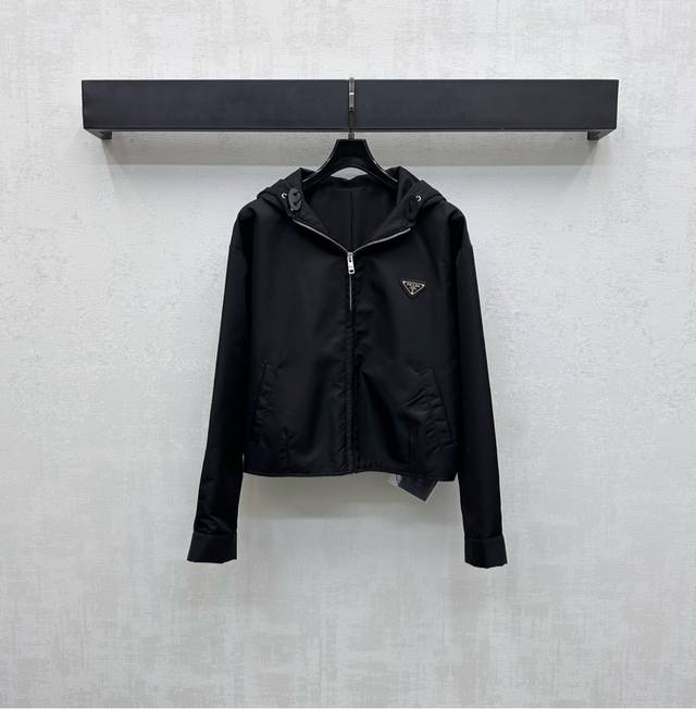 Prad*2025 New Arrival Hooded Drawstring Jacket Custom Made Yb Imported Recycled