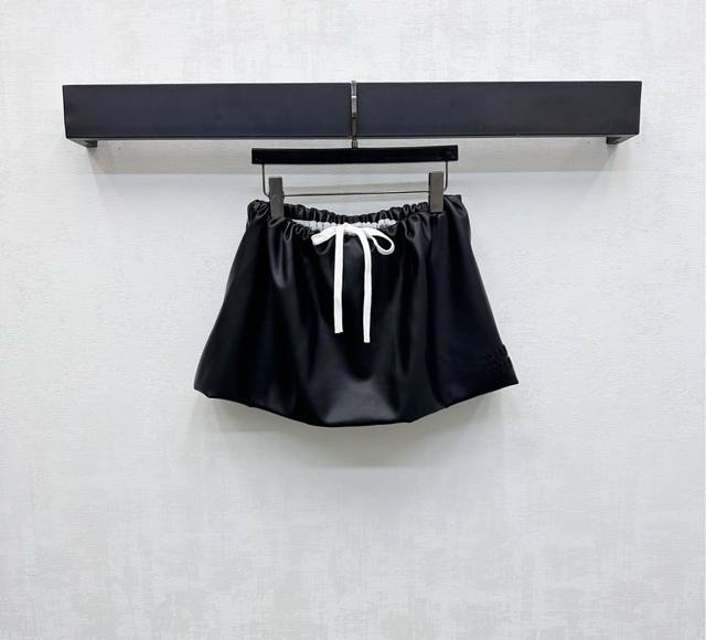 Miumi*2025 New Arrival Sheepskin Puff Skirt Customized YB Imported Leather Mater