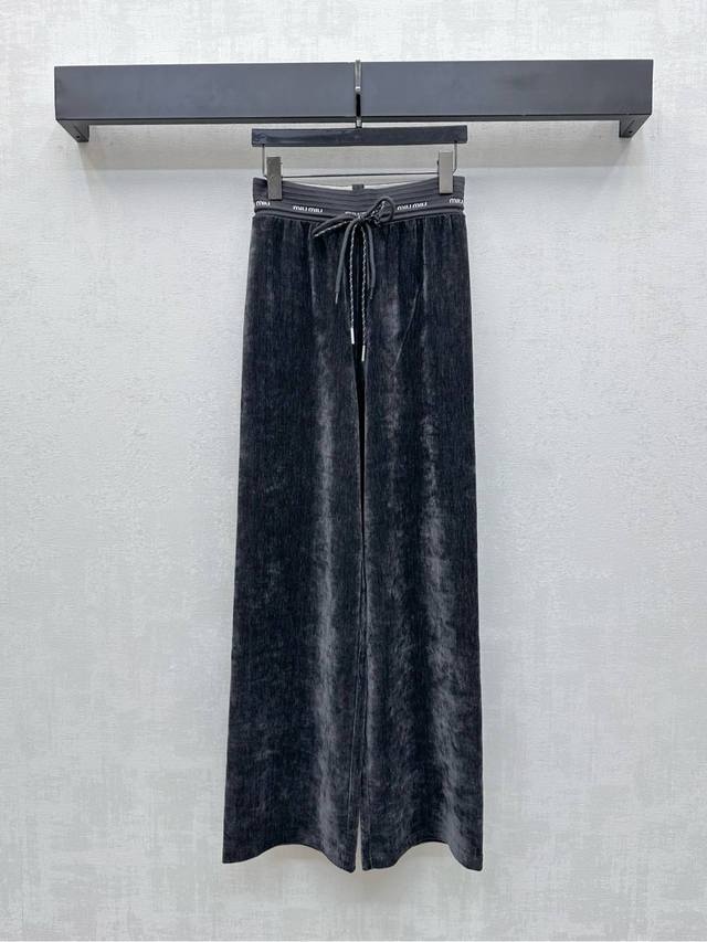 Miumi*2025 new arrivals: straight-leg drawstring trousers, custom-made from impo