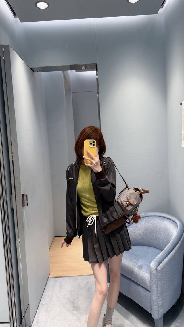 Miumi* 25Fw Early Fall New Intellectual Preppy Style Drop Shoulder Jacket | Excl