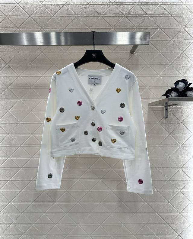 Chane* 2025 New Arrivals: Double C Metal Badge Jacket. Made from custom Yb twill
