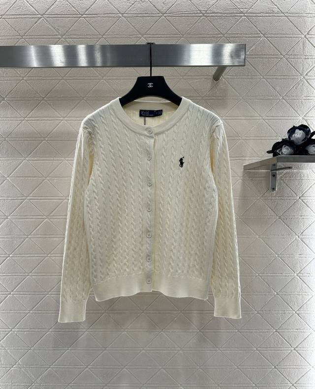 Ralph Lauren* 2025 New Arrivals: Cable-knit Crewneck Cardigan. Custom-made from
