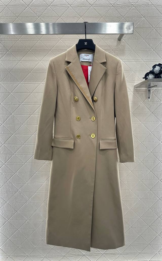 Csh* 2025 New Arrival Lapel Double-Breasted Trench Coat Custom Yb Imported Cotto