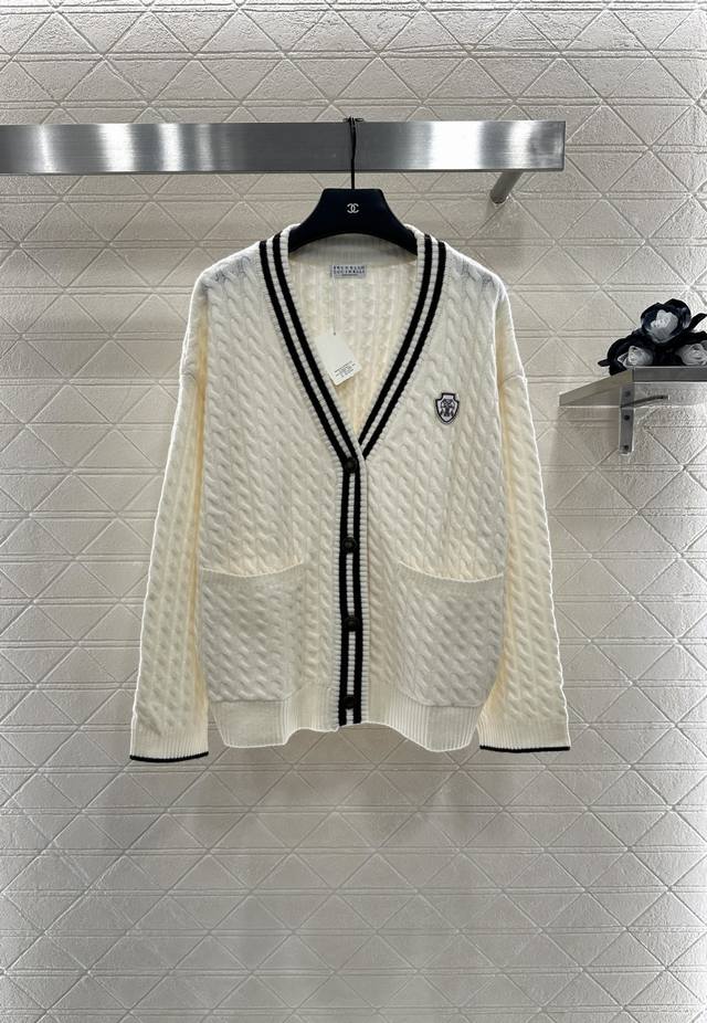Bc* 2025 New Arrival Cable Striped Knit Cardigan Custom Yb Cashmere Yarn Woven T