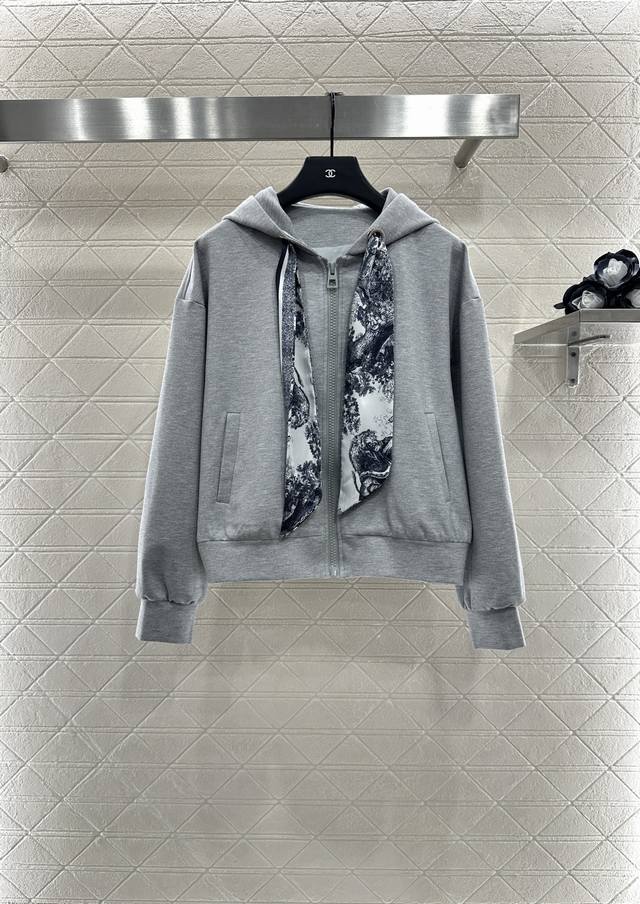 Dio* 2025 New Arrivals: Silk Scarf Hooded Jacket and Pants Set. Custom Yb import