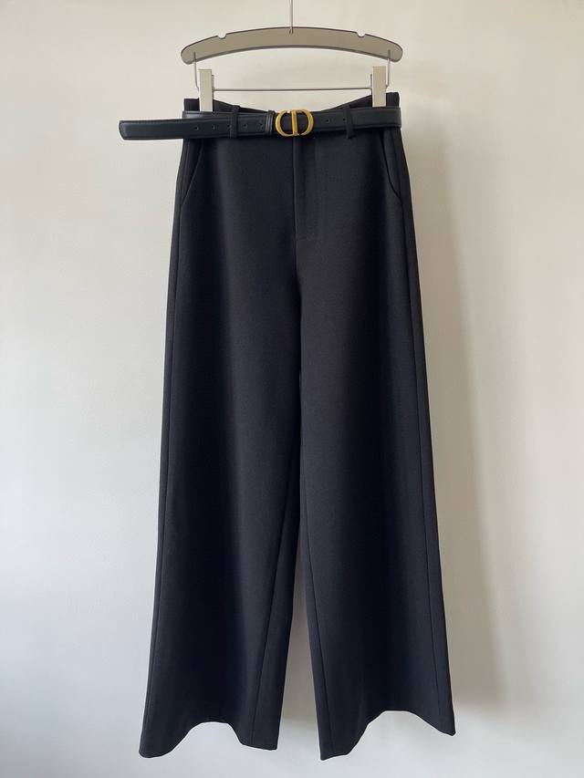 Dio* New wool wide-leg pants. These casual wide-leg straight-leg pants are super