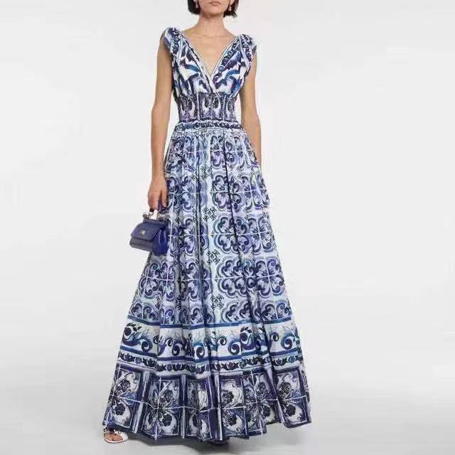 Dg original blue and white porcelain series shoulder straps can be freely adjust