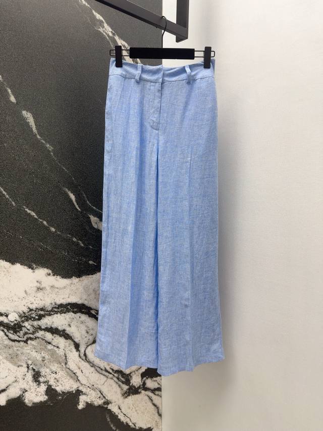 Lp30Ss Early Fall New Arrival: High-End, Old Money Style Minimalist Linen Straig