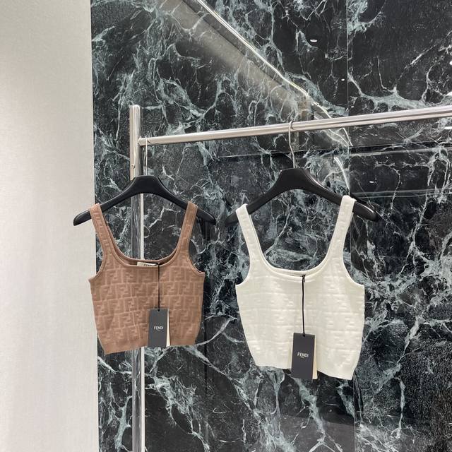 Suspender Fd 25 Early Autumn new jacquard knitted vest with double F jacquard pa