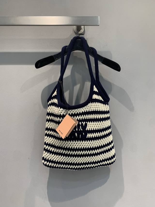 Original development of Miumi*2025 early autumn new double-sided knitted stripe