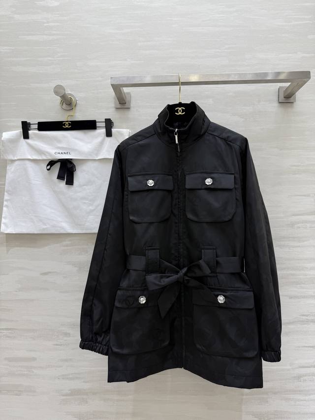 Chane2's new autumn and winter jacquard stand-up collar waisted jacket is so cla