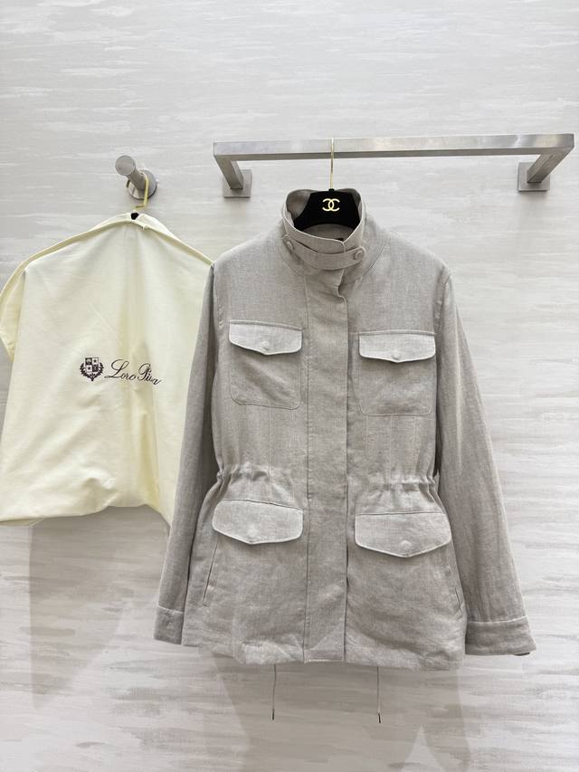 Lp3 New early autumn drawstring waist jacket, customized heavy linen fabric, exc