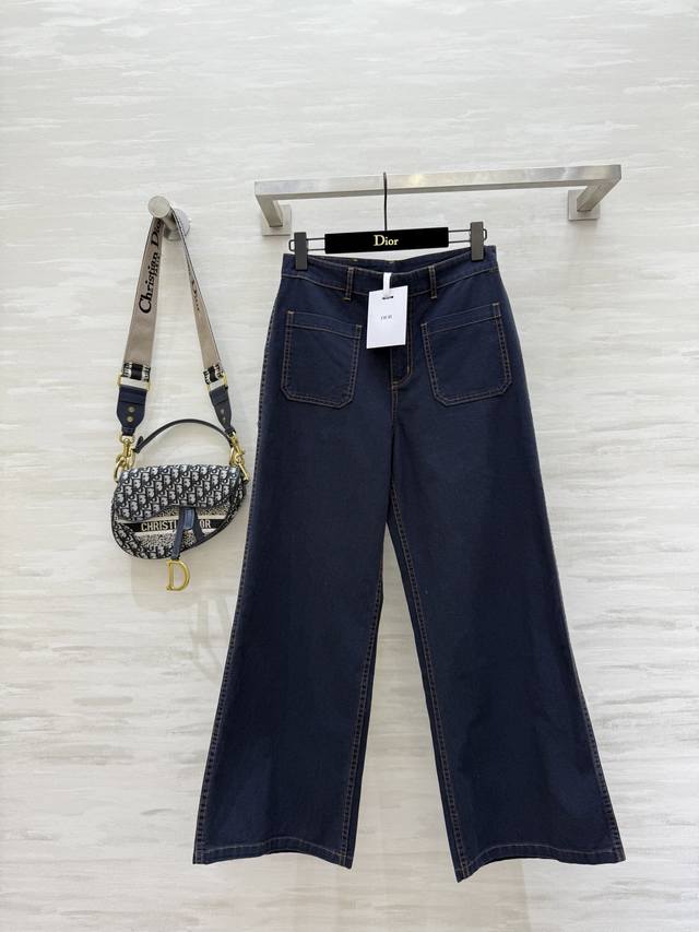 Dio2 Early Autumn New Mid-Rise Double Pocket Straight Jeans Original Custom Fabr