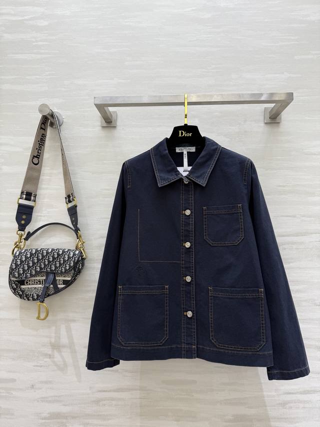 Dio2 Early Autumn New Minimalist Style Denim Shirt Jacket Custom Denim Fabric Th