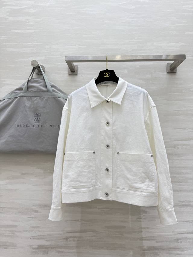 Bc2 Early Autumn new style old money style casual double pocket linen lapel jack