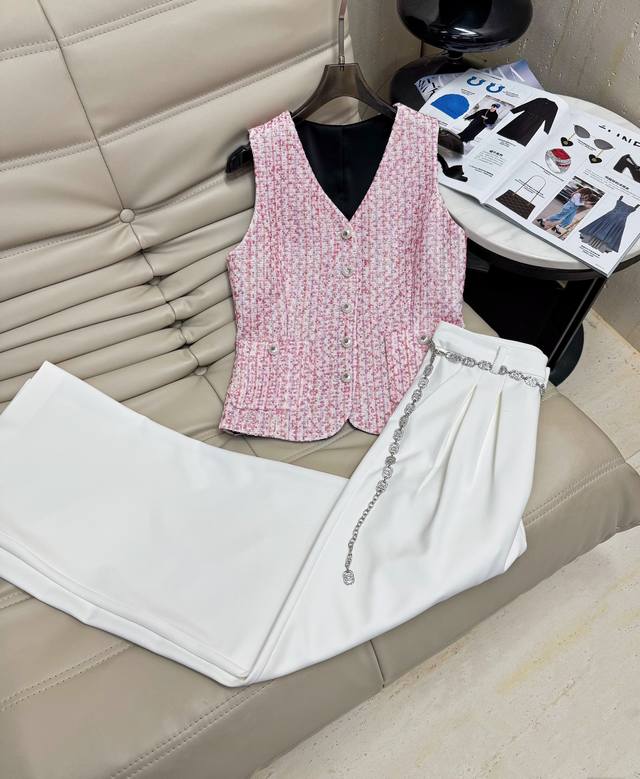 Tops and pants 25 early autumn new style, cherry blossom pink sweet small fragr
